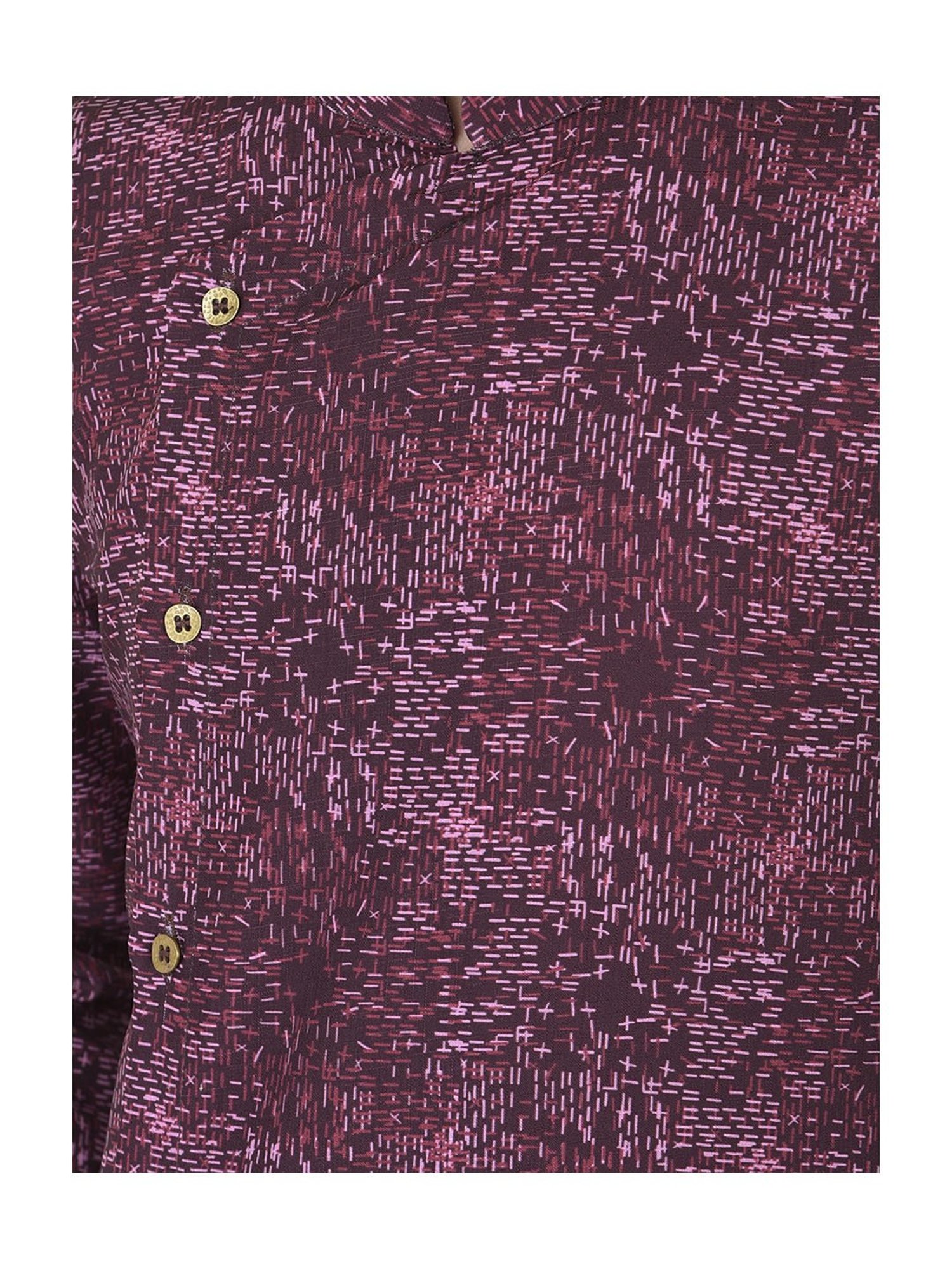 TABARD Kids Purple & Beige Printed Kurta + Pyjamas