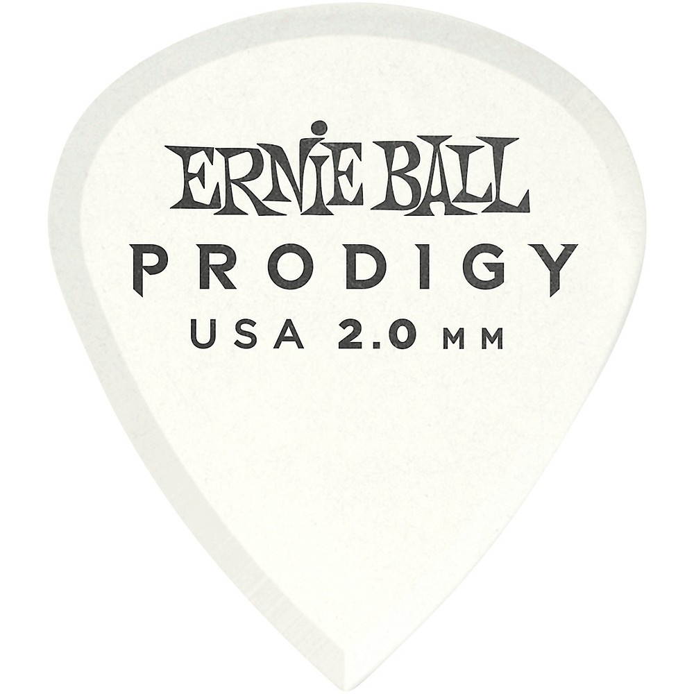 Ernie Ball 9203 Prodigy Picks, White Mini, 6 Pack, 2.0mm