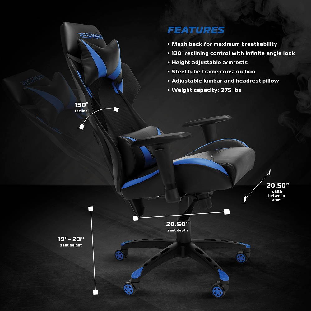 RESPAWN 205 Racing Style Gaming Chair, in Green (RSP-205-GRN)