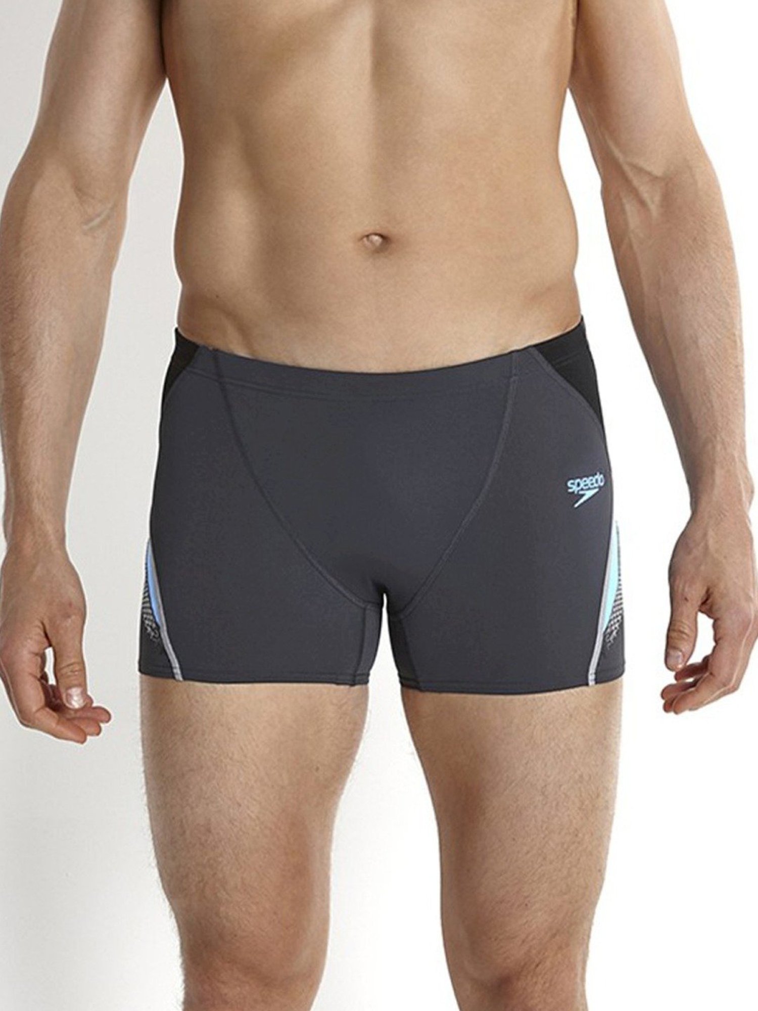 Speedo Dark Grey Regular Fit Printed Swim Shorts