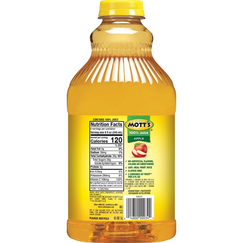 Mott's 100% Original Apple Juice - 64 fl oz Bottle