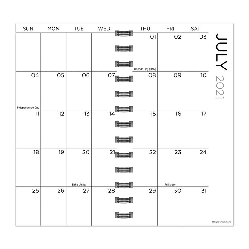 2021-22 Academic Planner 6"x3.5" Naval Blue Daily/Weekly/Monthly - The Time Factory