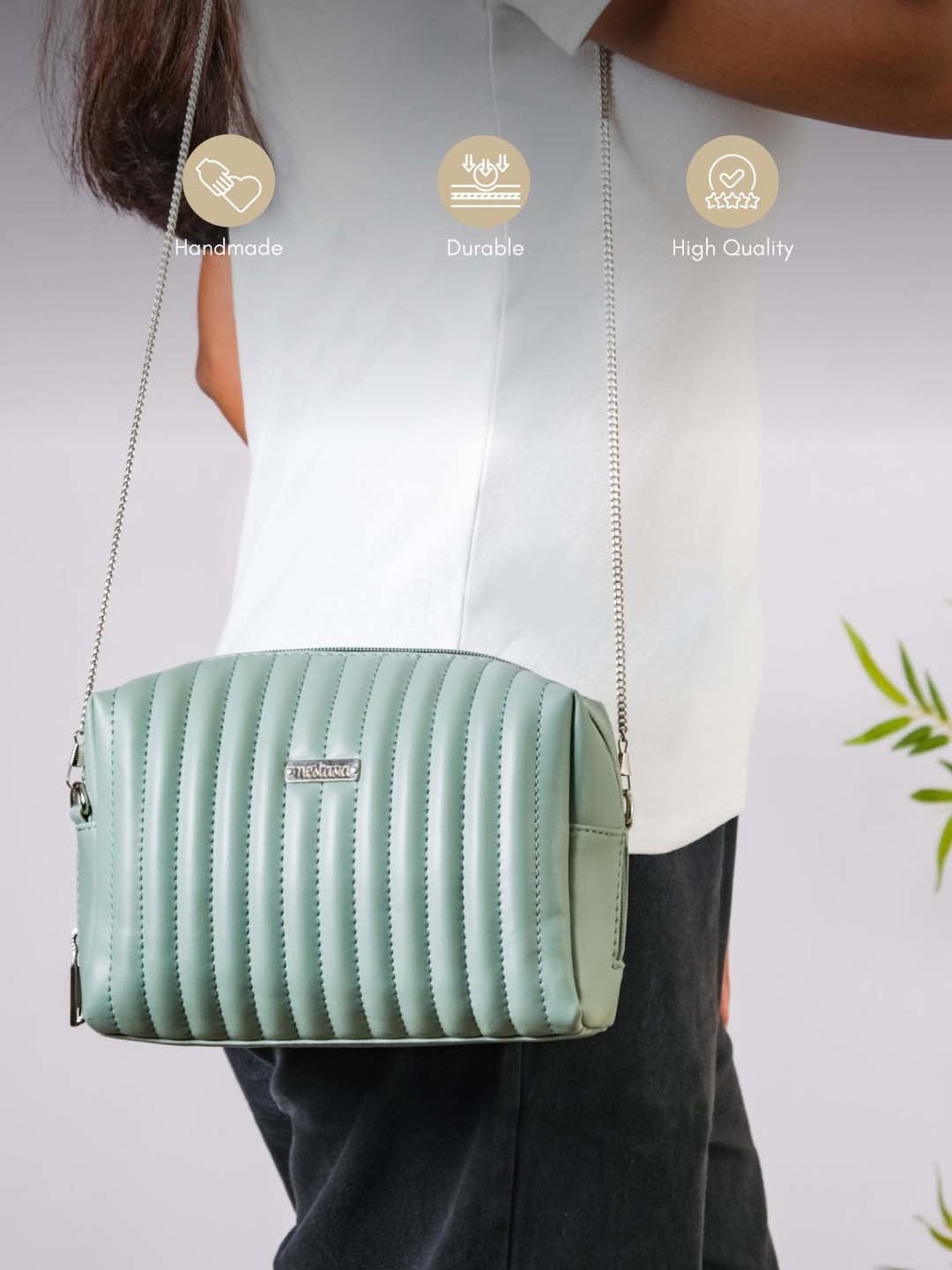 HOSTA HOMES Black Pvc Parachute Material Zipper Bag - Set of 2