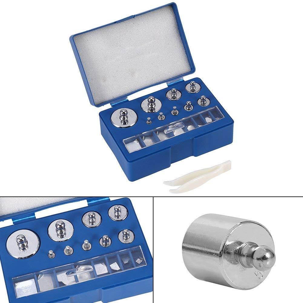 Precision Calibration Weight 1g 2g 5g 10g 20g 50g 100g Scale Balance Weight Calibration Jewelry Scale Weight Set Tweezer 0.1g 0.2g 0.5g 0.1g 0.2g Steel Calibration Weight Kit