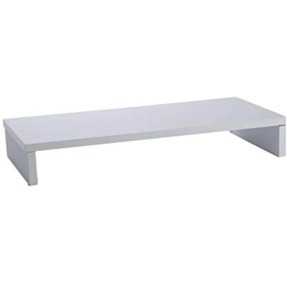 Mind Reader RECMON-WHT Wooden Riser for Computer, Pc, iMac, Printer, Speakers, Screens, TV, White Monitor Stand