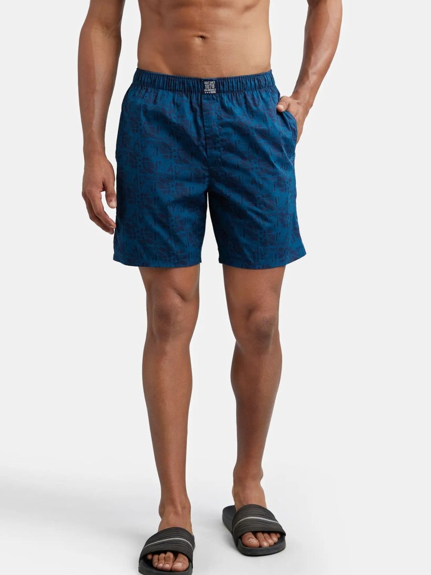 Jockey US57 Men's Super Combed Mercerized Cotton Printed Boxer Shorts (Pack of 2_Prints May Vary)