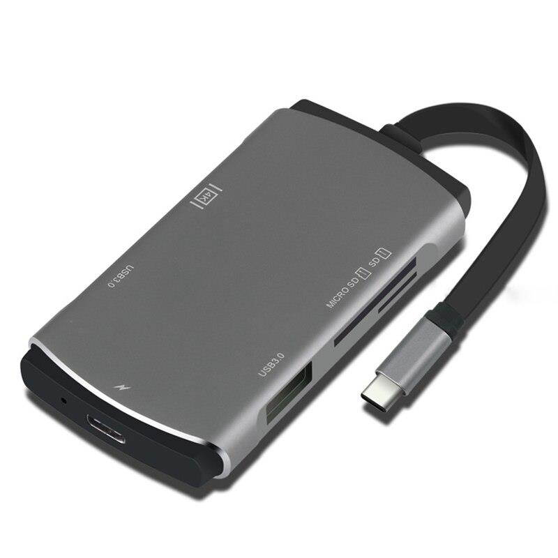 USB HUB USB C naar HDMI SD/TF Kaartlezer Adapter voor MacBook Pro Samsung Galaxy S8 S9 Plus huawei Xiaomi Redmi Type C USB 3.0 HUB