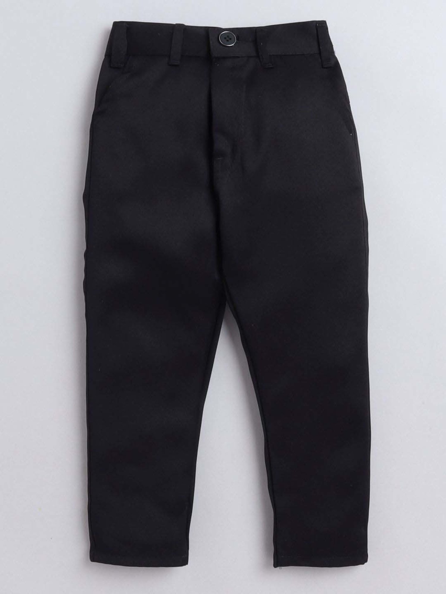 Fourfolds Boys Black Solid Full Sleeves Clothing Set