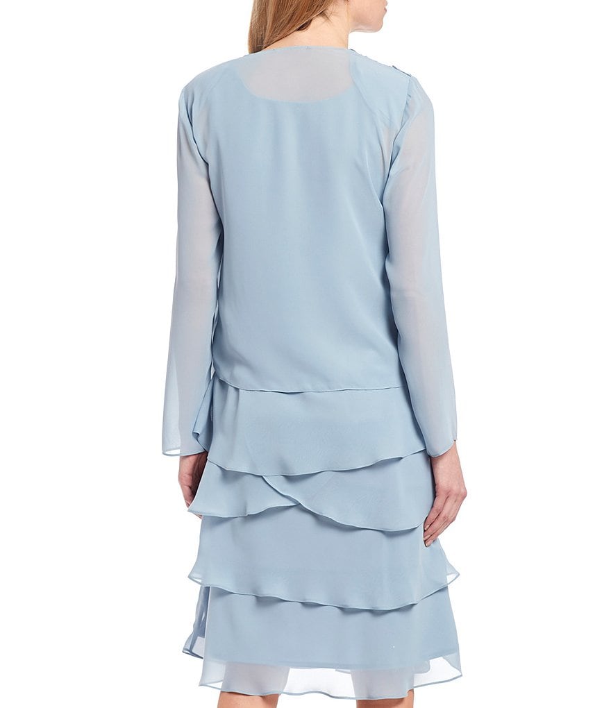 Le Bos 3-Piece Embroidered Trim Duster Pant Set