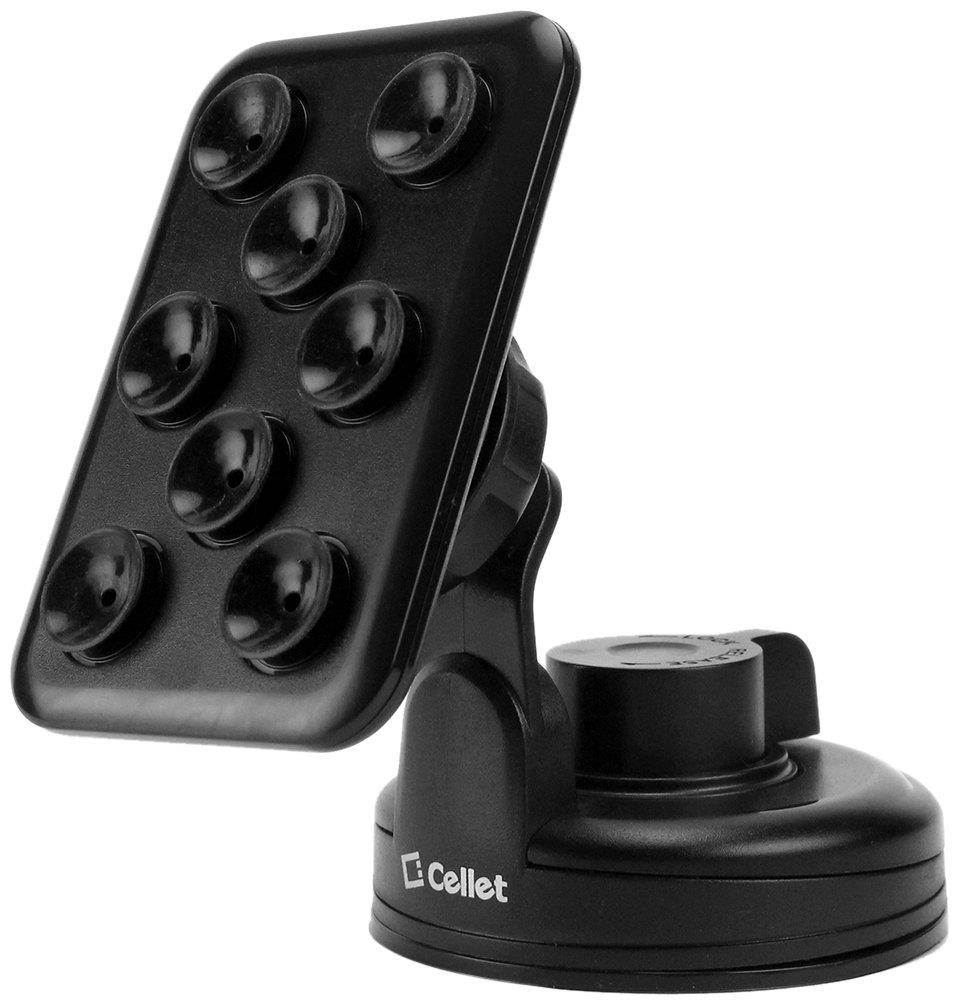 Cellet Universal Cradle-less Car Smartphone Holder with 8 suction cup holder for Samsung Galaxy S8, S8 Plus, Samsung Note 8, Apple iPhone X, iPhone 8, 8 Plus