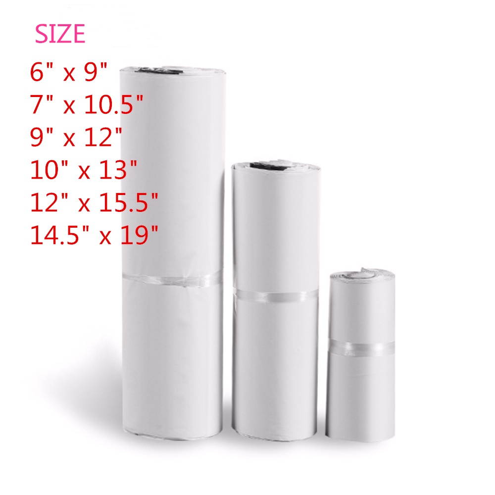 Magace 100pack 10x13 Inch White Poly Mailers Shipping Mailing Envelopes Bags