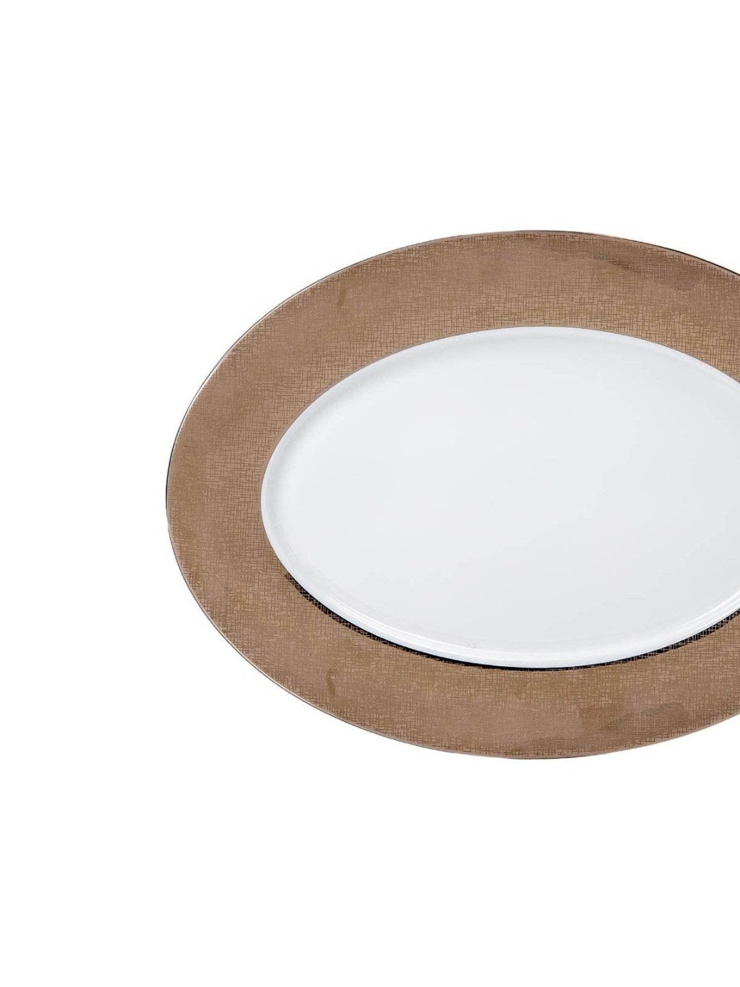 Home4U Taamba Oval Color Bordered Multicolor Fine Bone China Platter