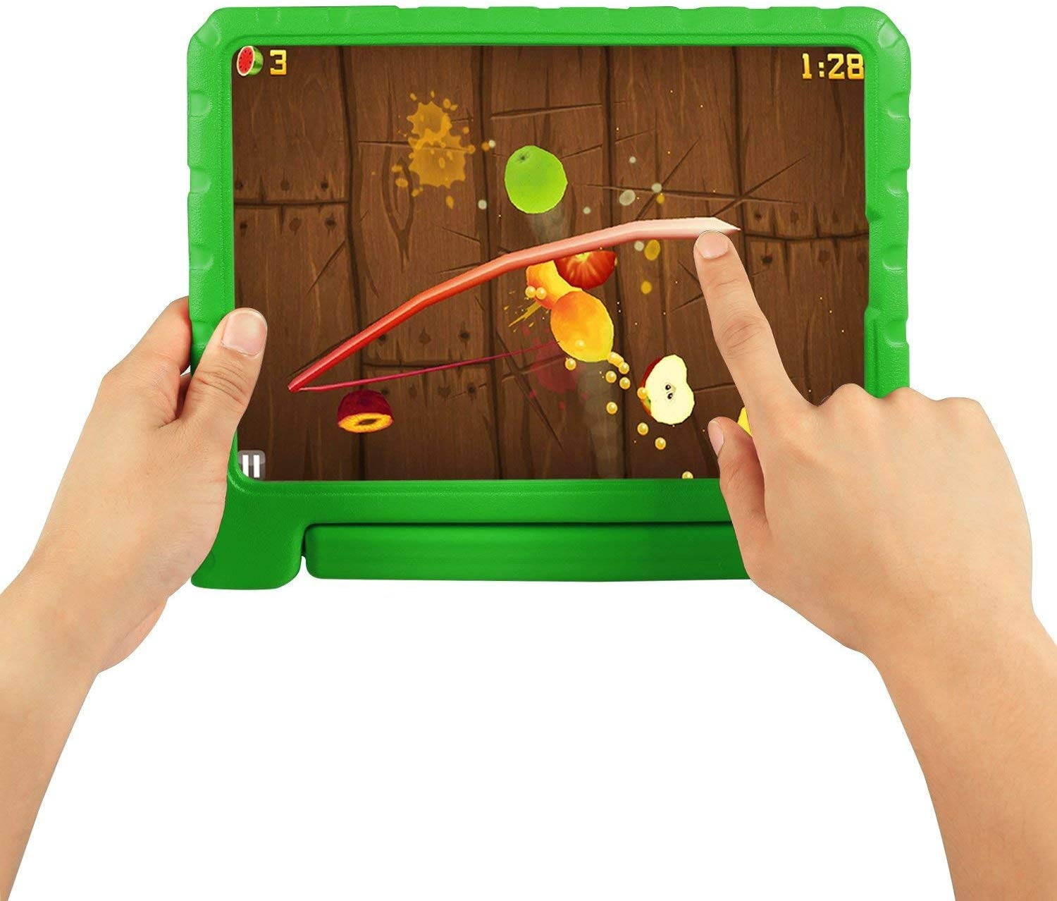 KIQ Kids Case for iPad 4, EVA Shockproof Bumper Impact Resistant Hard Cover Stand Foam Case for Apple iPad (4th Generation, 9.7-inch) (Green)