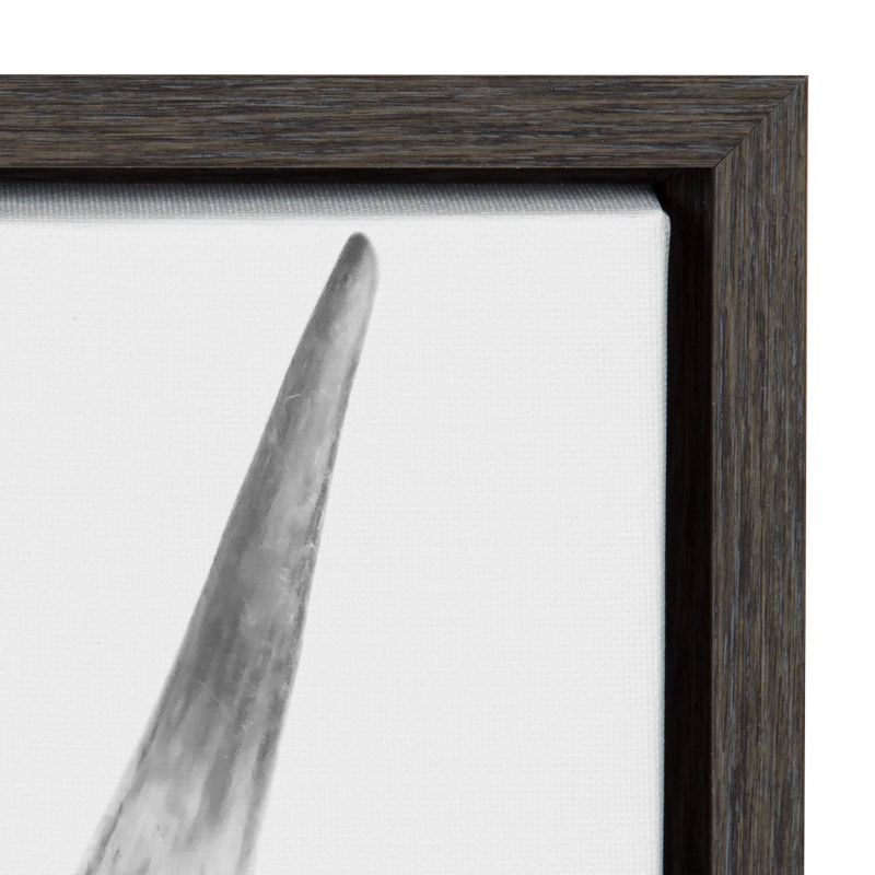 23" x 33" Sylvie Highland Cow Portrait Framed Canvas by Amy Peterson Gray - Kate & Laurel All Things Decor