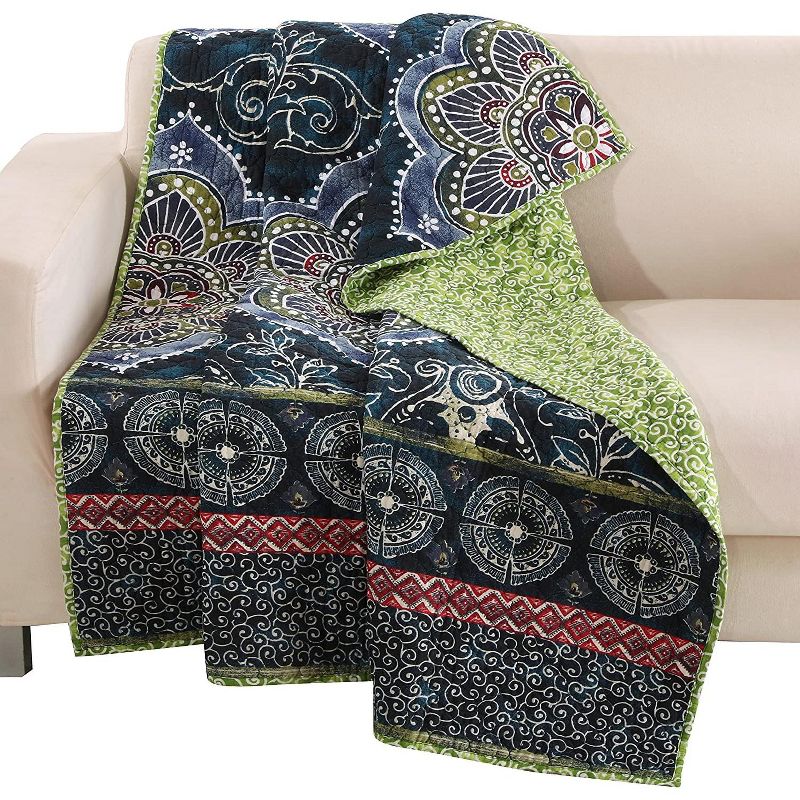 Greenland Home Fashion Twyla Accessory High Quality Blanket Throw - 50"x60" in Midnight Color