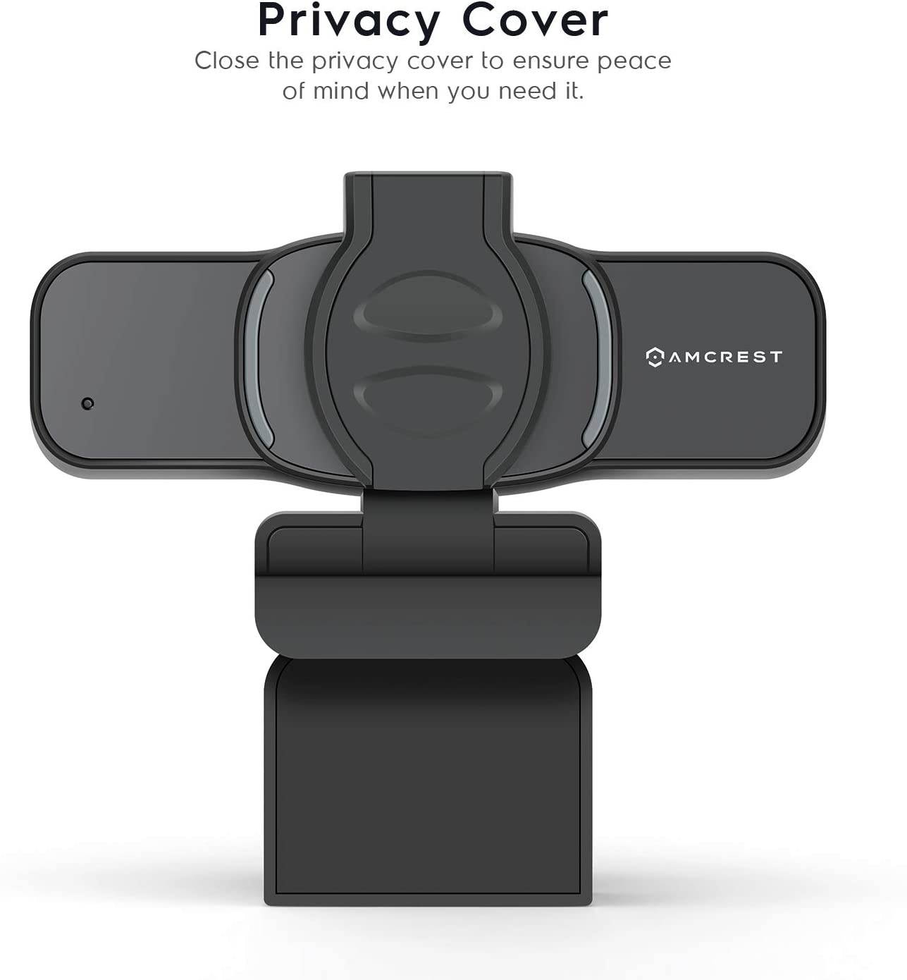 1080P Webcam with Microphone & Privacy Cover, Web Cam USB Camera, Computer HD Streaming Webcam for PC Desktop & Laptop w/Mic, Wide Angle Lens & Large Sensor for Superior Low Light (AWC201-B)