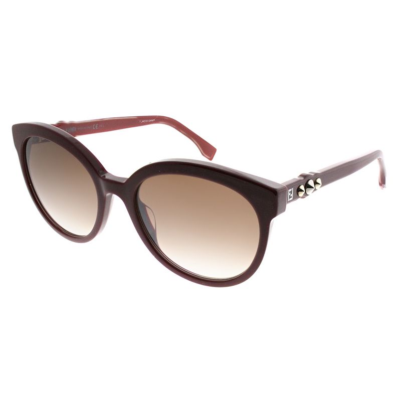 Fendi Fun Fair FF 0268 LHF 8G Womens Cat-Eye Sunglasses Opal Burgundy 56mm