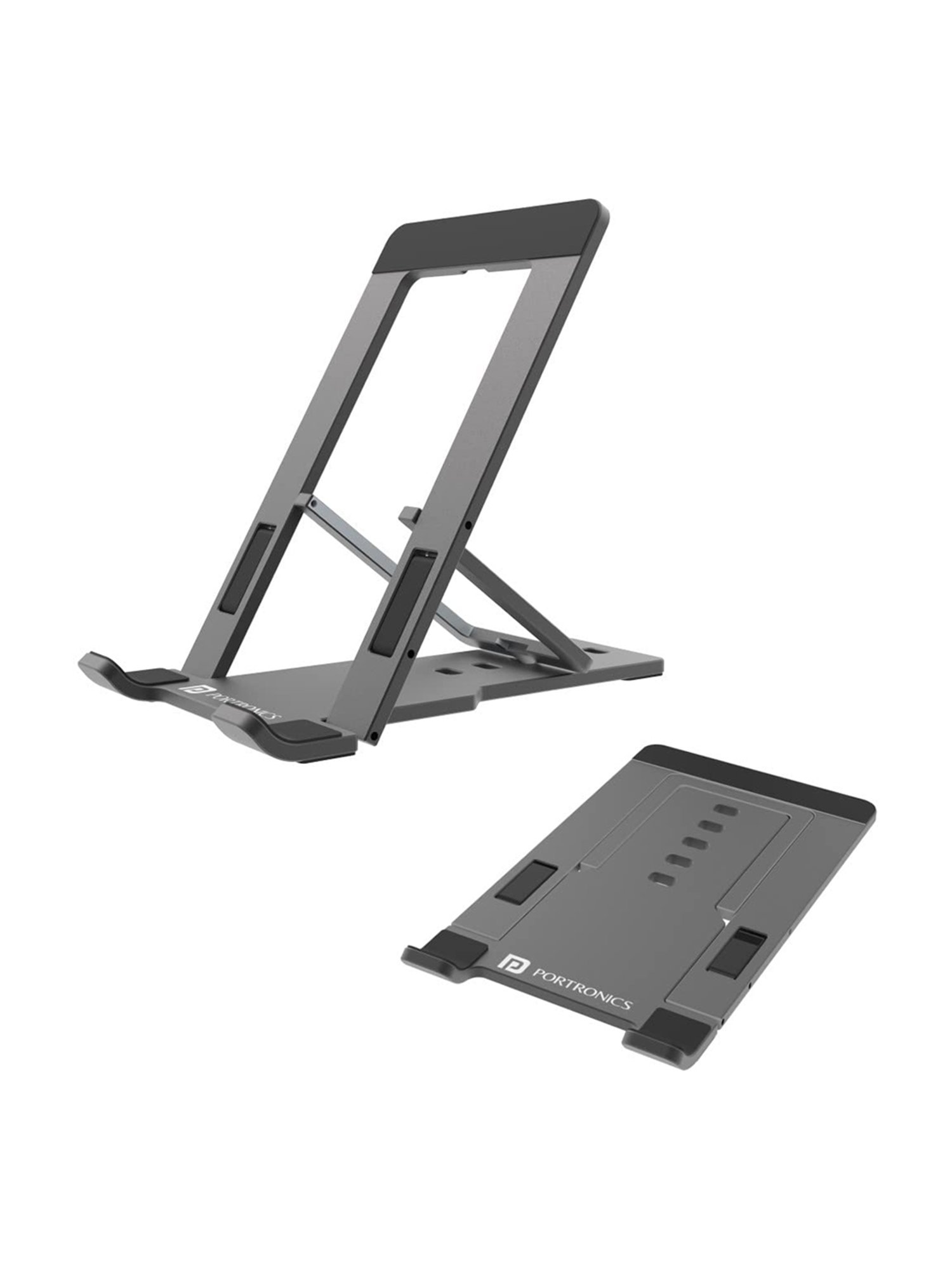 Portronics POR-1780 Modesk One Universal Mobile & Tablet Holder with 5 Adjustable Angles (Grey)