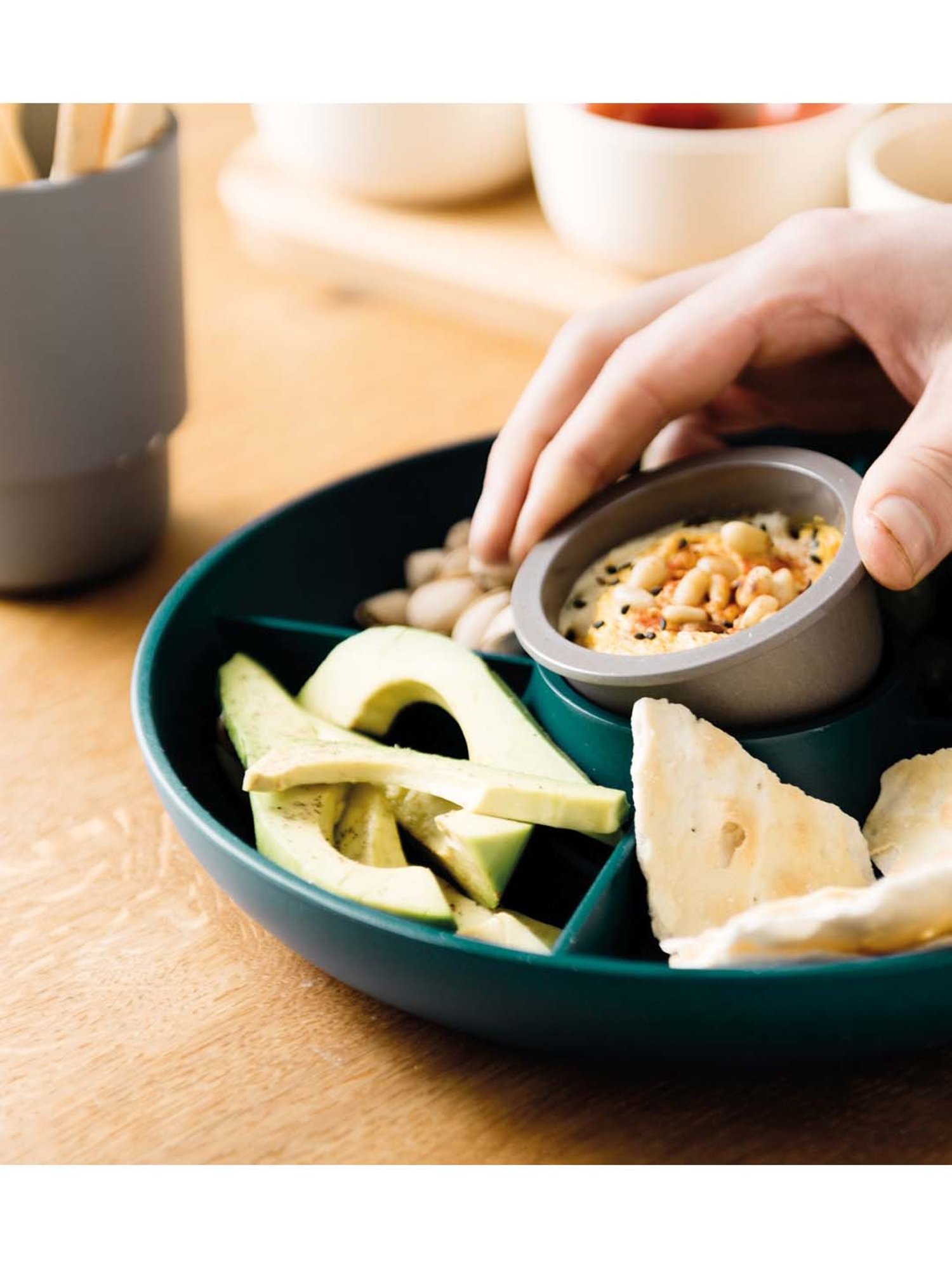 BergHOFF Leo Teal Green Bamboo Dry Fruit Platter - Set of 1