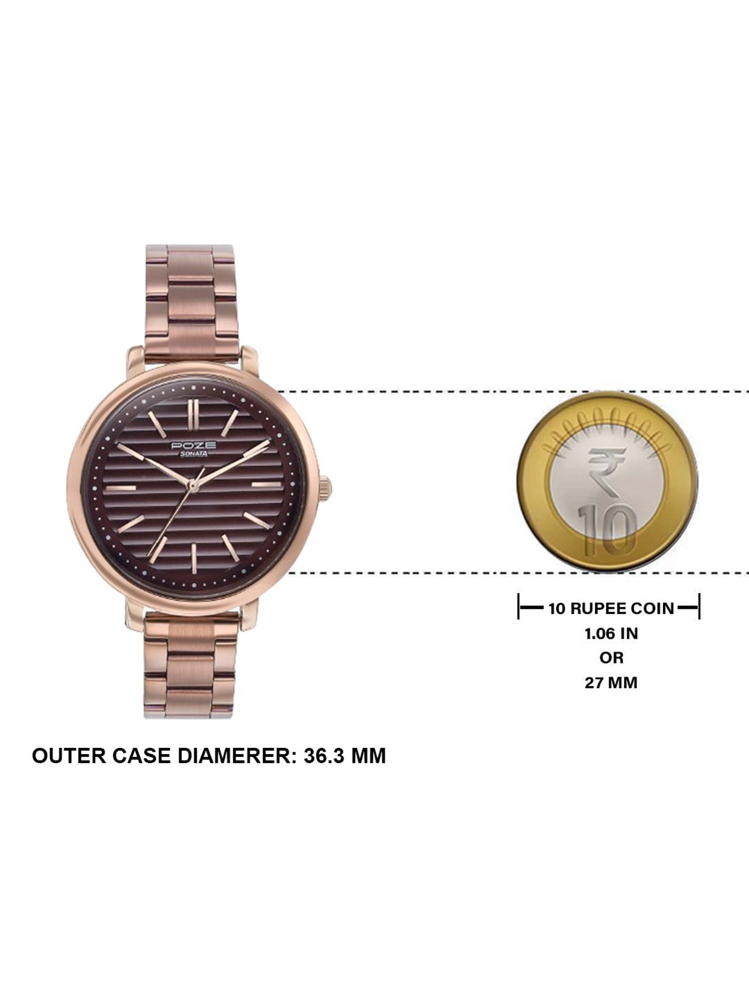 Sonata Poze 3.0 SP80081KM01WF Analog Watch for Women