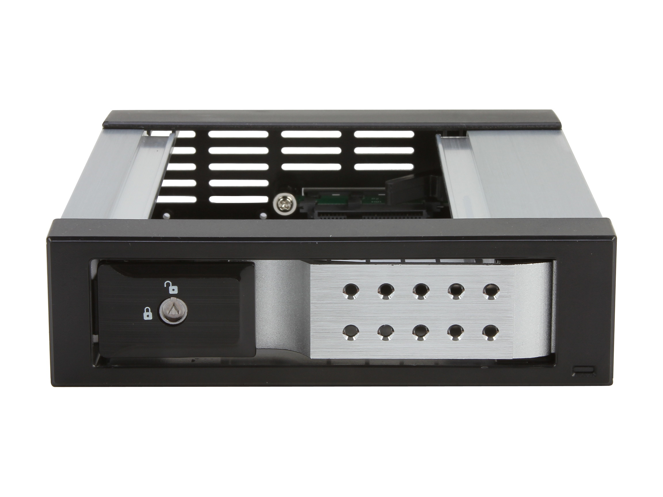 iStarUSA BPN-DE110SS-SILVER Trayless 5.25" to 3.5" SATA SAS 6 Gbps HDD Hot-swap Rack