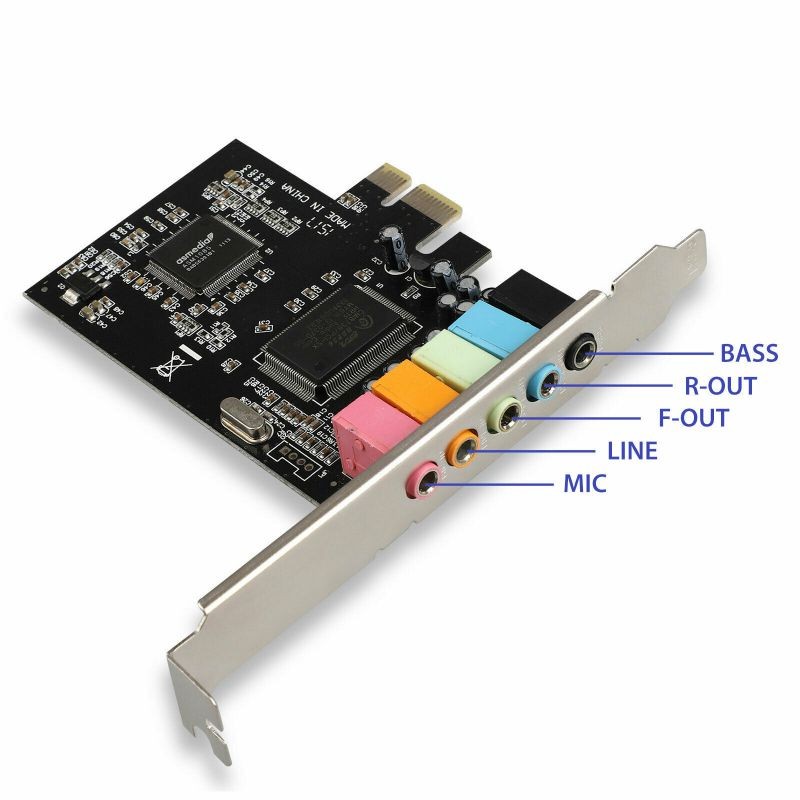 Pro PCI Express PCI-E 5.1 Ch 6 Channel PCIE Audio Digital Sound Card Adapter