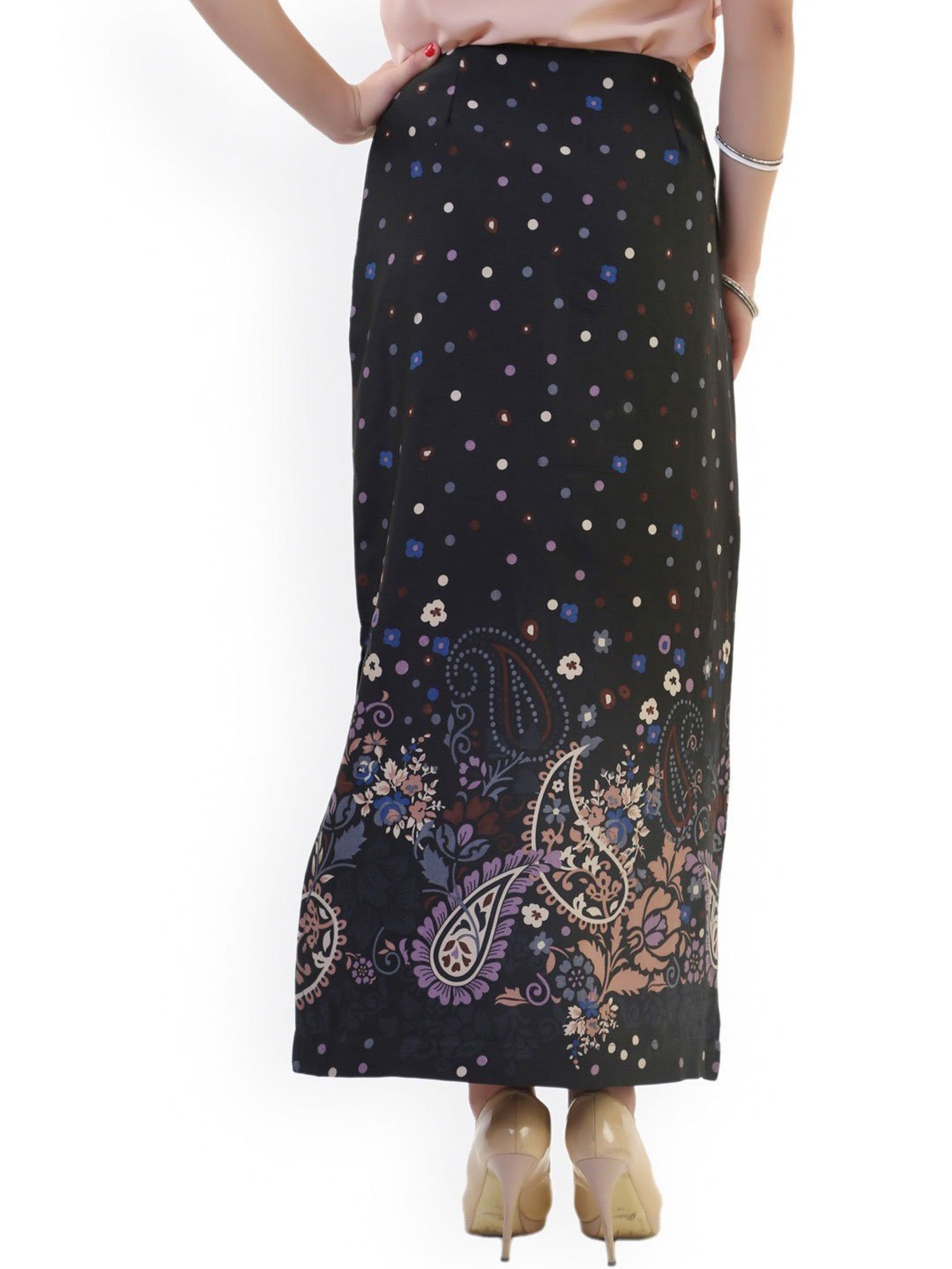 Belle Fille Black Printed Skirt