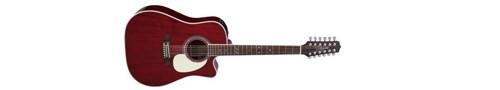 Takamine JJ325SRC12 John Jorgenson Signature 12-String Acoustic-Electric Guitar Gloss Red Stain