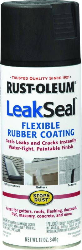 Rust-Oleum Rubber Coating Flexible Paintable Finish 12 oz. Black 265494