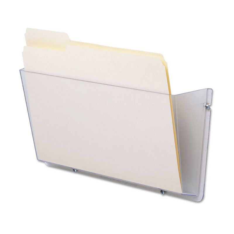 deflect-o Unbreakable Docupocket Single Pocket Wall File, Letter, Clear