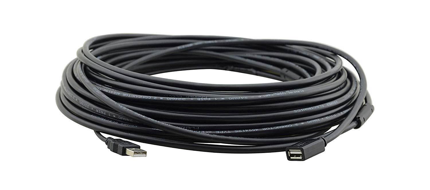 Kramer Electronics - CPA-UAM/UAF-65 - Kramer USB Active Extender Cable - Plenum Rated - USB - 65 ft - 1 x Type A - 1 x Type A Male USB