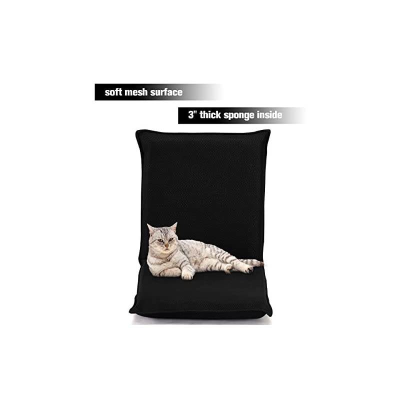 Adjustable Mesh Floor Sofa Chair, 6-Position Multiangle Padded Floor Chair, Cushioned Back Support Versatile, Video Game Chairs for Meditation Seminars Reading TV Watching or Gaming (Black)