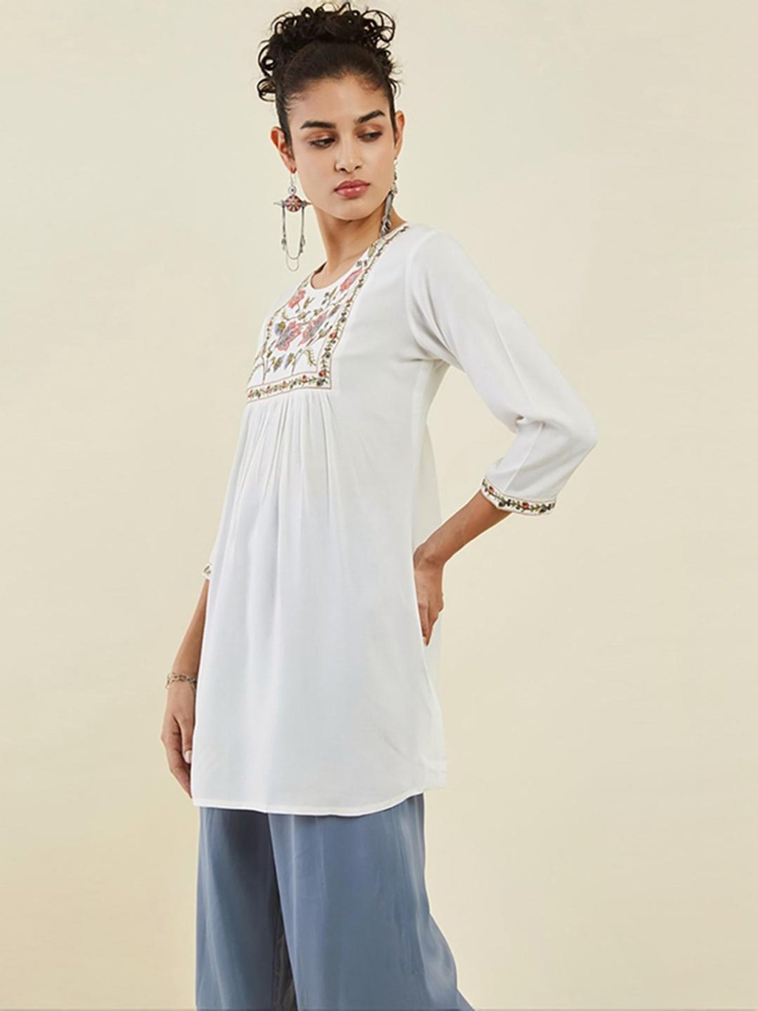 Soch Off-White Embroidered Tunic