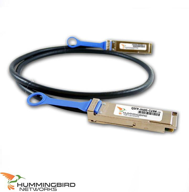 Hummingbird Networks Brand Compatible/Replacement for Cisco QSFP-H40G-CU3M QSFP+ Direct Attach Cable 3m, Passive