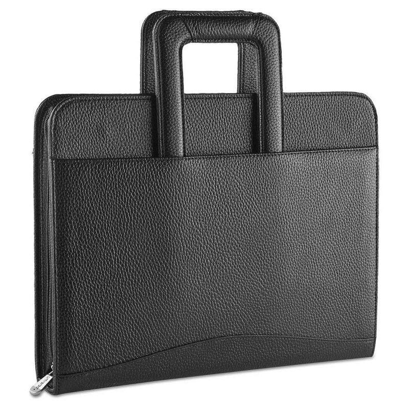 Universal Zip-Around Padfolio, Vinyl, 14.5 x 2.75 x 11.5" - Black