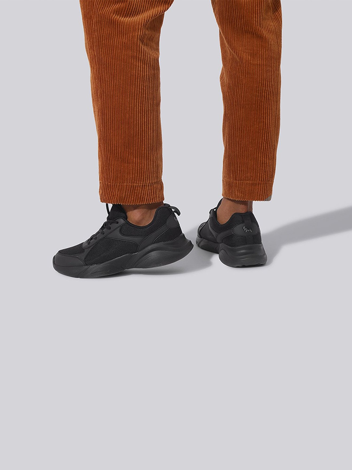 Neemans Men's Jet Black Running Shoes