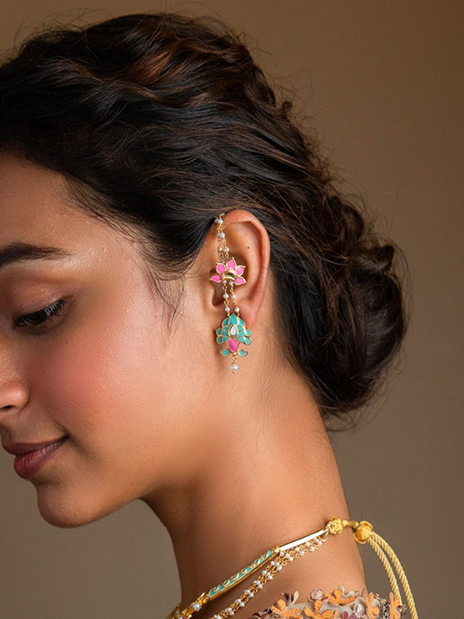 Shaya Navrai Majhi 18k Gold-Plated Brass Earrings