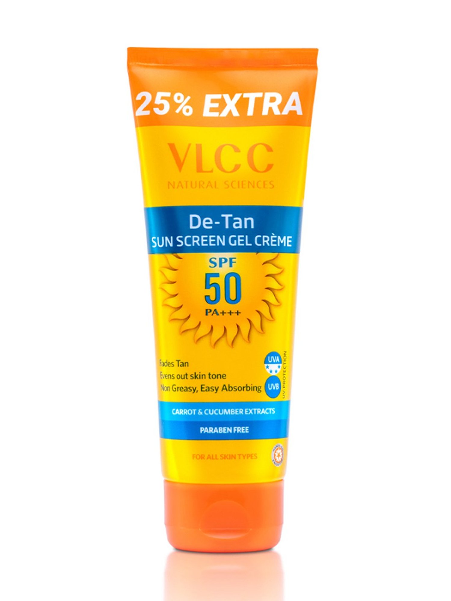 VLCC De Tan Sunscreen Gel Creme SPF 50 PA+++ - 100 gm + 25 gm Extra