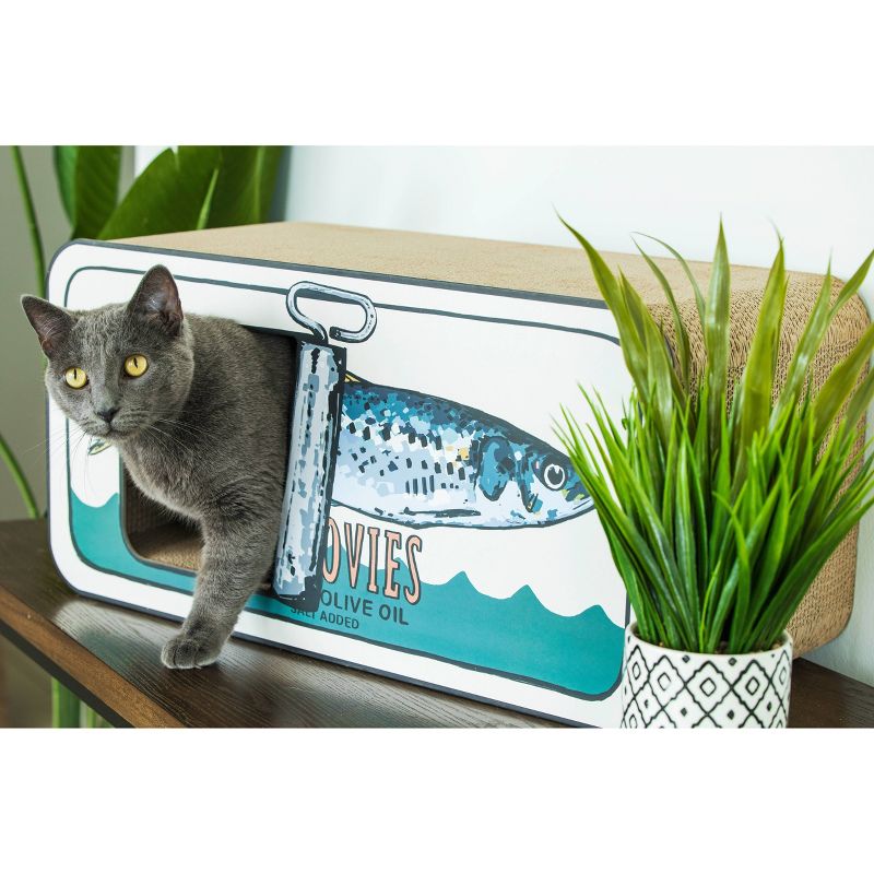 PETKIT Flying Fish Cat Scratcher - White/Blue