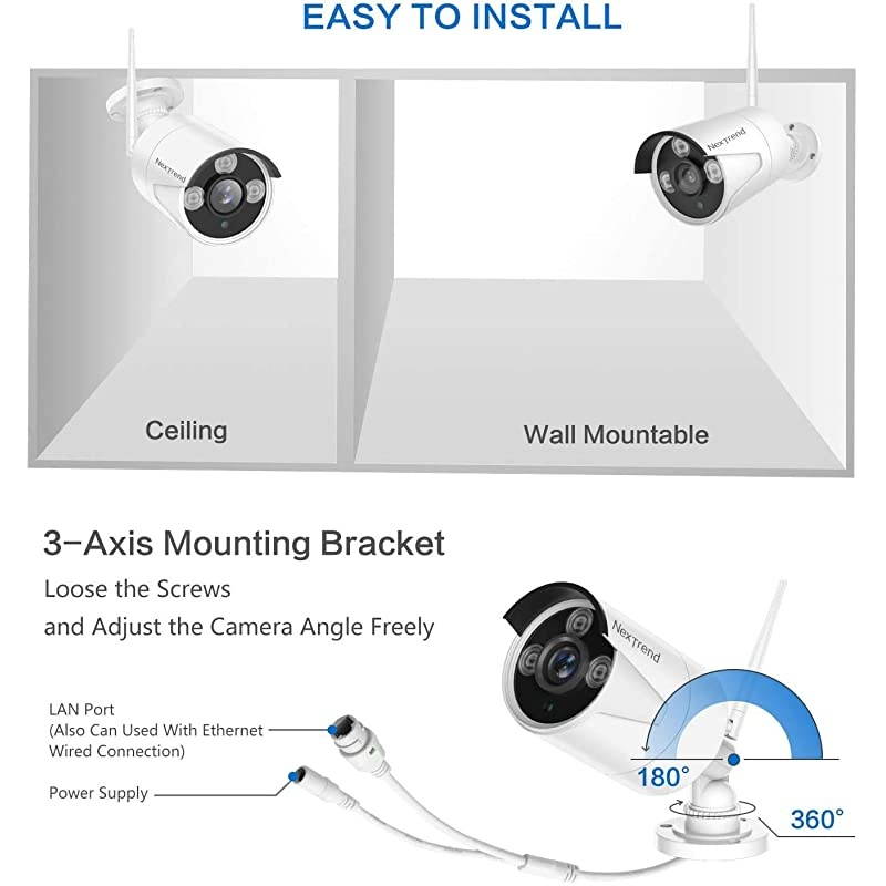 Wireless Security Camera System,  8 Channel HD Surveillance DVR Kits with 1TB Hard Drive, 6 Indoor Outdoor Cameras for Home Security with Night Vision,Easy Setup Free APP