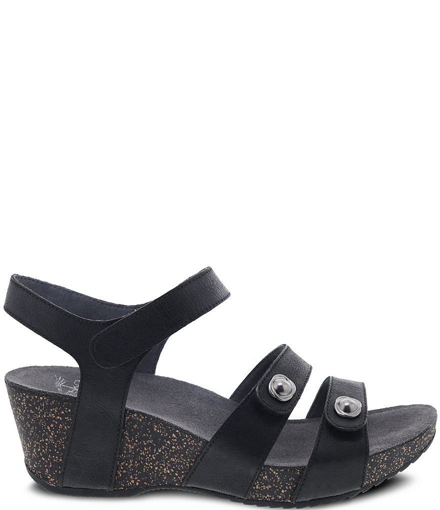 Dansko Savannah Banded Leather Wedge Sandals