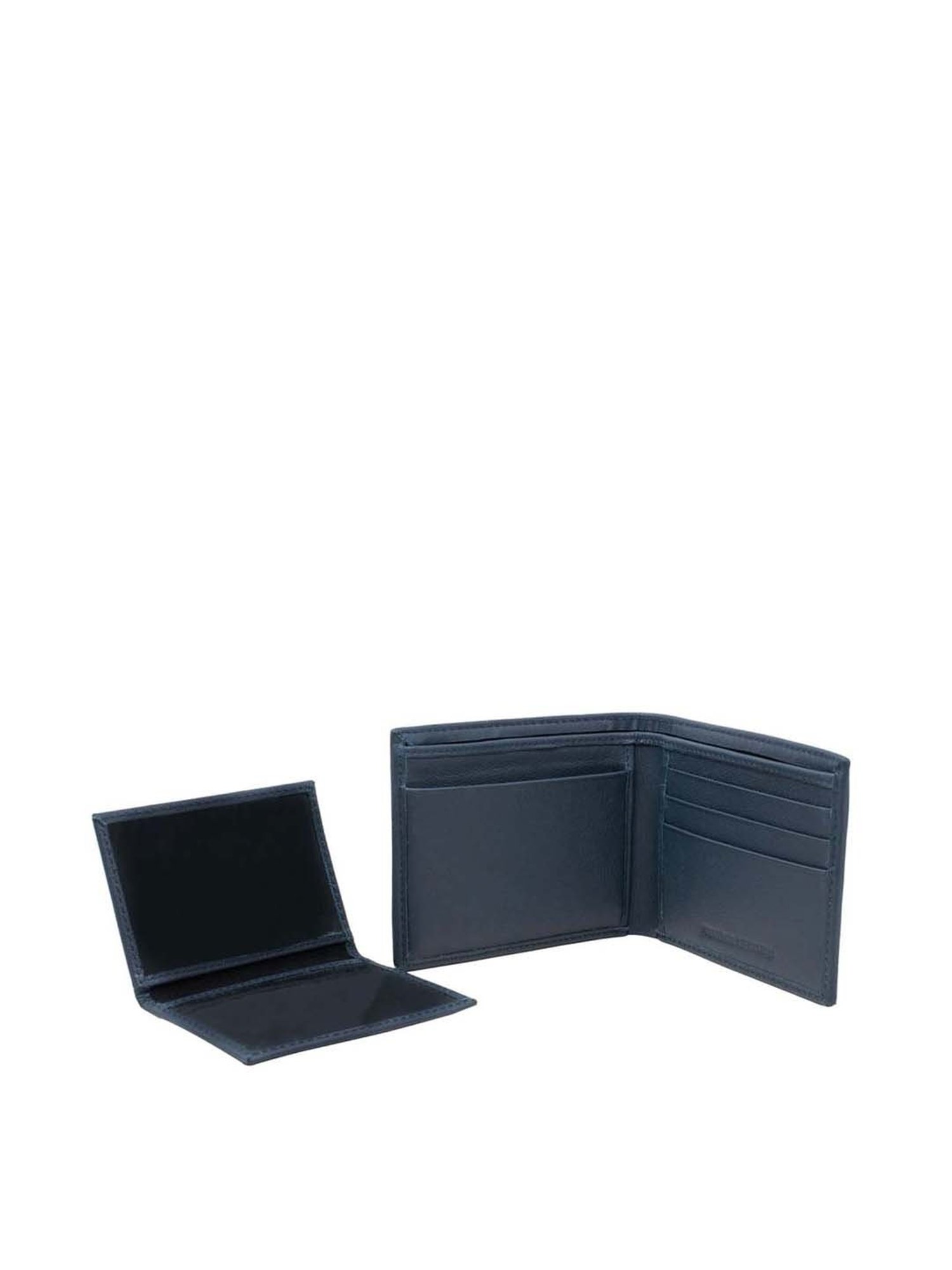 Tohl Navy Casual Leather Bi-Fold Wallet with Card Holder for Men