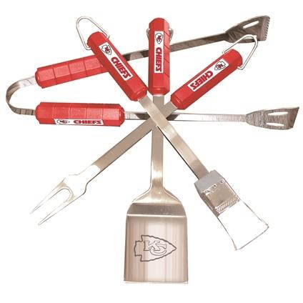 Siskiyou Sports 78125 4 Piece Bbq Set - Kansas City Chiefs