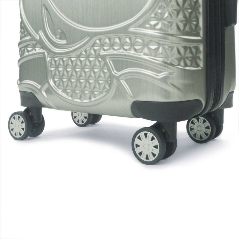 FUL Disney Mickey Mouse Textured 21" Carry On Hardside Rolling Suitcase - Silver
