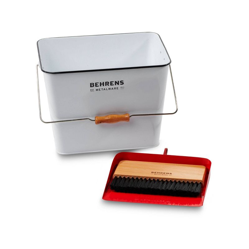 Behrens Rectangular Galvanized Steel Bucket White