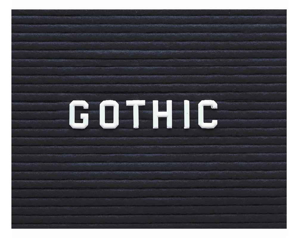 GHENT LG1 Letters,Numbers,and Symbols,1In,Gothic