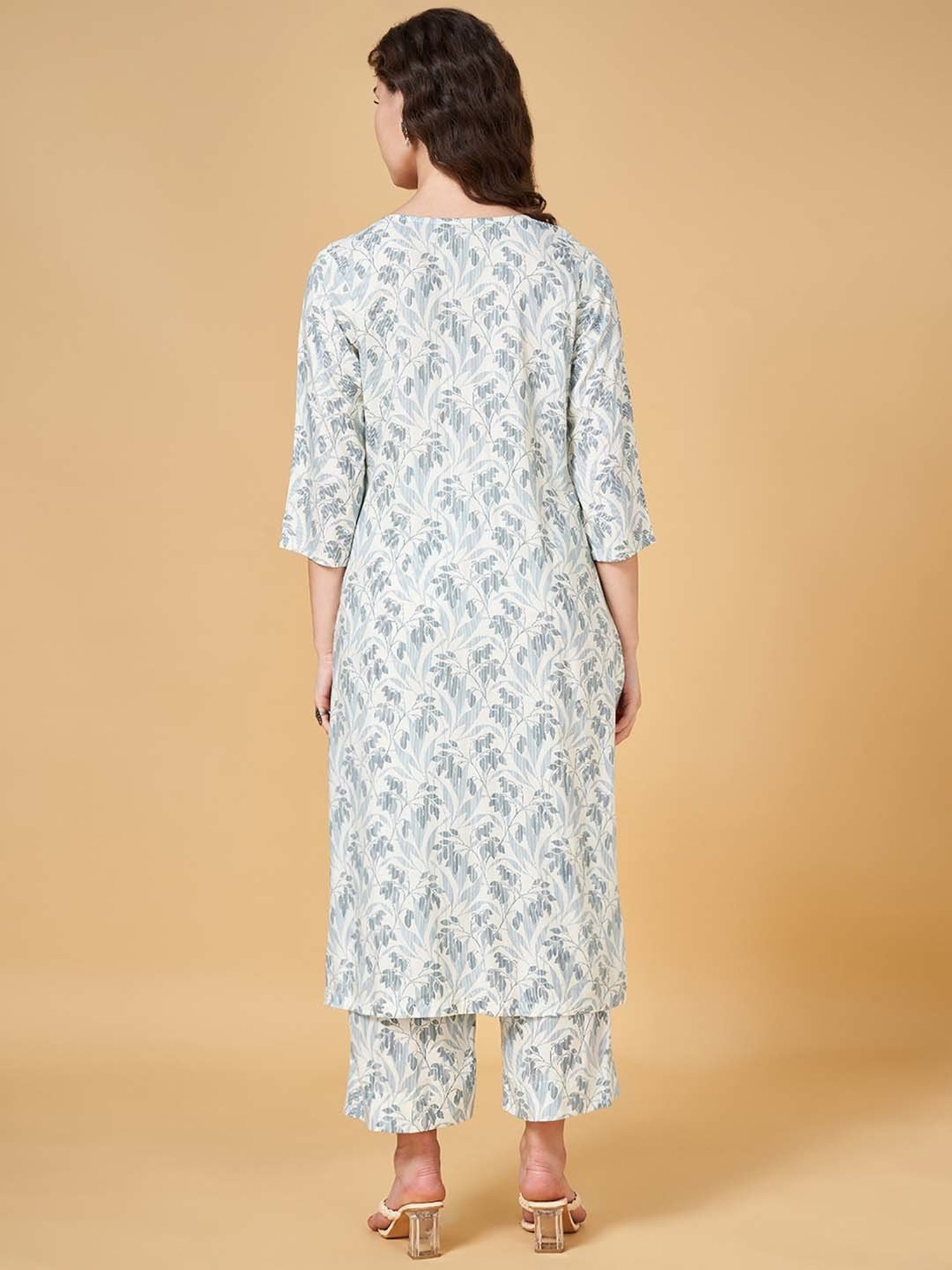 Rangmanch by Pantaloons Whisper White Floral Print Kurta Pant Set