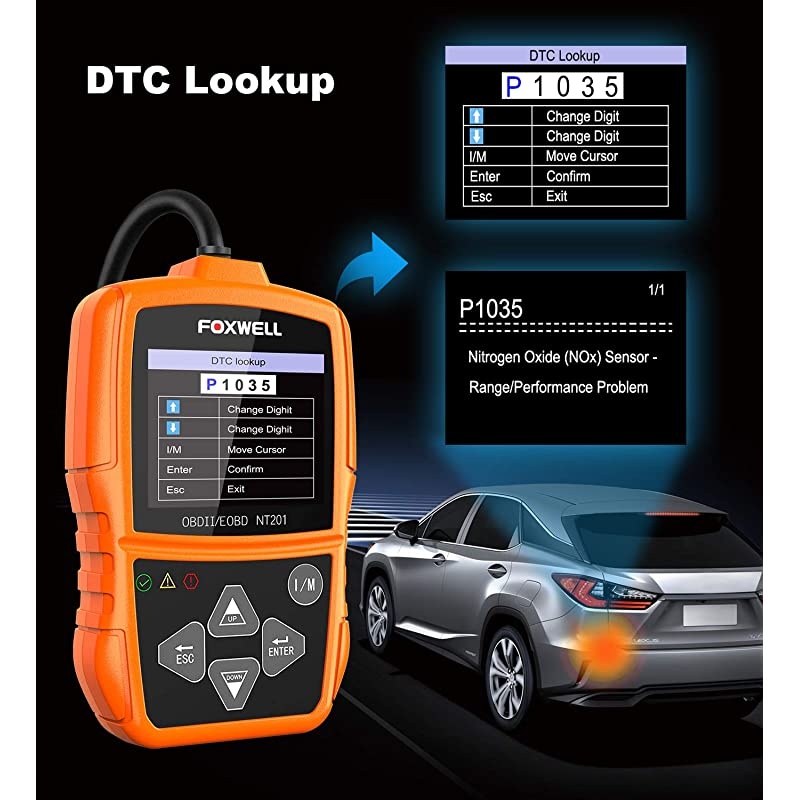 NT201 OBD2 Scanner Check Engine Light Car Code Reader OBD II Diagnostic Scan ToolNew Version