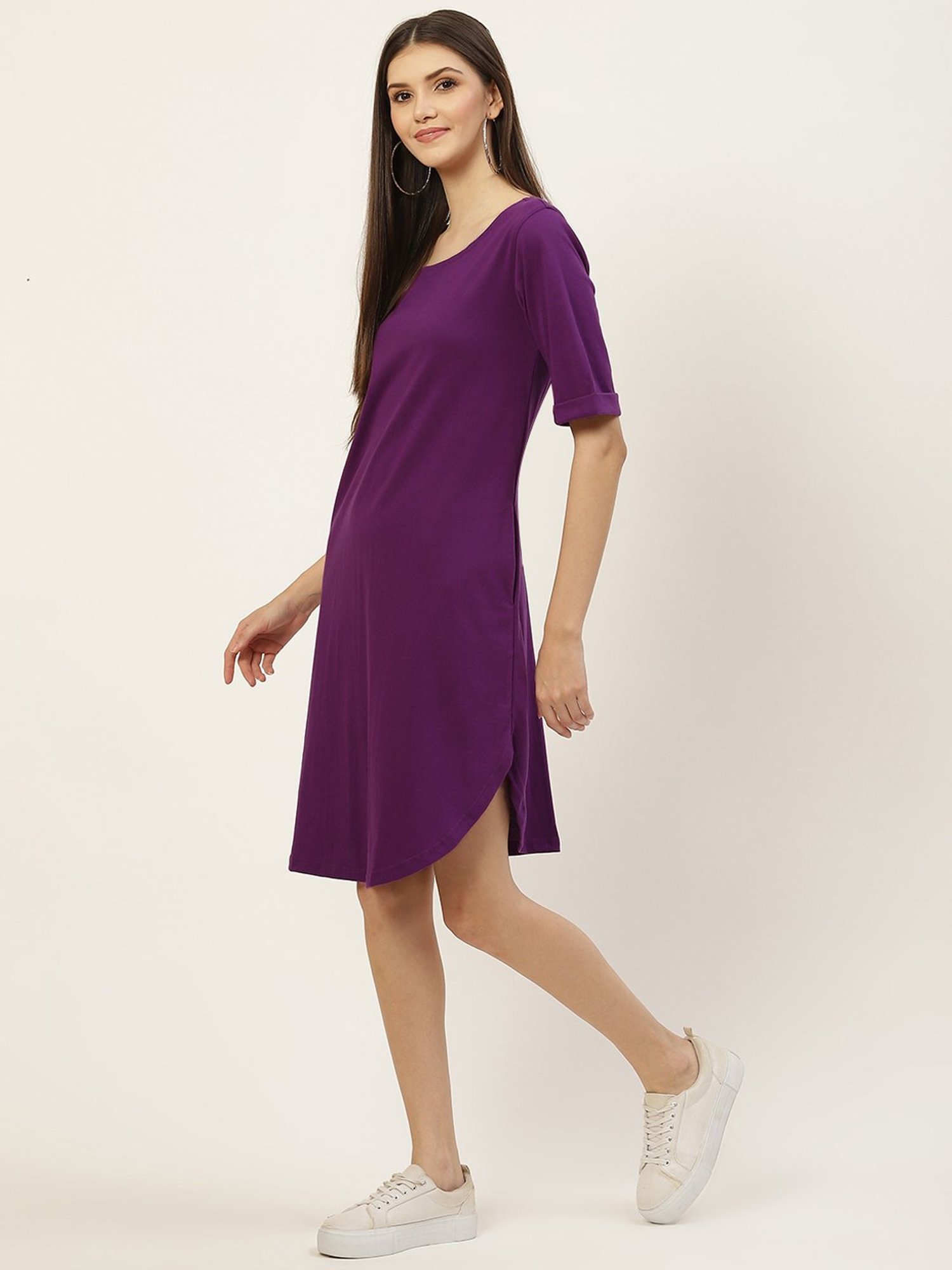 BRINNS Purple Midi A Line Dress