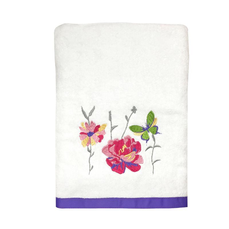3pc Garden Fall Towel Set White - Allure Home Creation